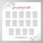 14 Tafelvriendelijk weddenschap Wit & rood Poster (Voorkant)