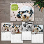 14 Volledige fotodekking - Moderne minimale vormge Kalender<br><div class="desc">Voeg uw favoriete foto's toe om een moderne fotografische kalender te maken. Elke maand omvat ruimte voor een volledige foto. Er is ook een ruimte op de voorzijde en de rug om met meer afbeeldingen aan te passen.</div>