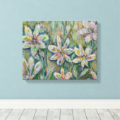 14 x 11-inch Abstract Floral Canvas schilderen Afdruk (Insitu (Houten vloer))