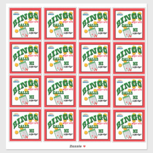 14 x 14 Bingo Sticker (Vel)