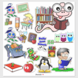 14 x 14 school sticker