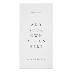 14 x 28 inch Lange Zitgrafiek (Glanzende afwerking Perfect Poster