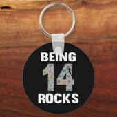 14 Year Old Rock Climber Birthday 14th Climber Bei Sleutelhanger (Voorkant)