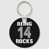 14 Year Old Rock Climber Birthday 14th Climber Bei Sleutelhanger (Voorkant)