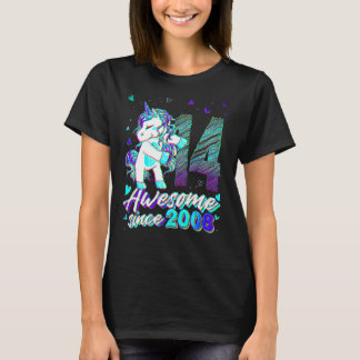 14 Years Old Unicorn Flossing 14th Birthday Unico T-shirt