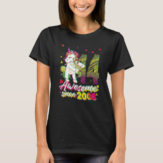 14 Years Old Unicorn Flossing 14th Birthday Unico T-shirt