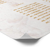 14 zitplaatsen tafelindeling bruiloft marmer roze poster (Hoek)