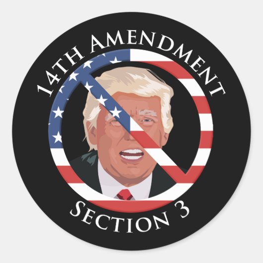 14e amendement Anti-Trump Ronde Sticker (Voorkant)