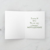 **14e BIRTHDAY & U BEAUTIFUL**-kaart Kaart (Binnen)