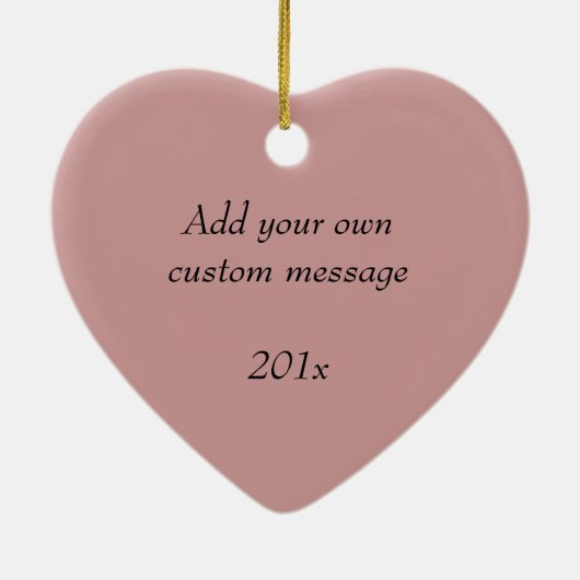 14e bruiloft Jubileum Foto Keramisch Ornament (Achterkant)