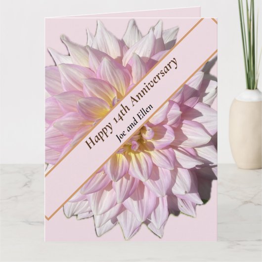 14e bruiloft Jubileum, Kaart (Voorkant)