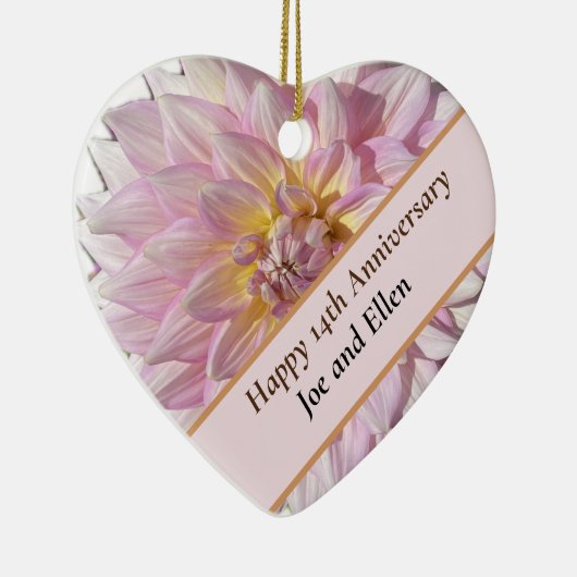 14e bruiloft Jubileum, Keramisch Ornament (Rechts)