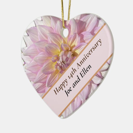 14e bruiloft Jubileum, Keramisch Ornament (Links)