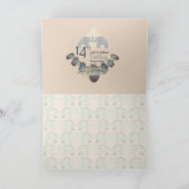 14e bruiloft Jubileum Opalen & olifanten Ivoor Kaart (Binnen)