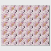 14e bruiloft Jubileum, roze dahlia Cadeaupapier (Vlak)