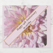 14e bruiloft Jubileum, Sparkling Wijnetiket (Enkel label)