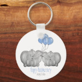 14e cadeau voor olifanten bij de ivoorbruiloft sleutelhanger (Voorkant)