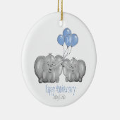 14e cadeau voor olifanten op ivoorbruiloft keramisch ornament (Rechts)