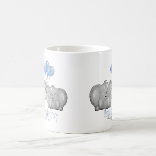 14e cadeau voor olifanten op ivoorbruiloft koffiemok (Center)