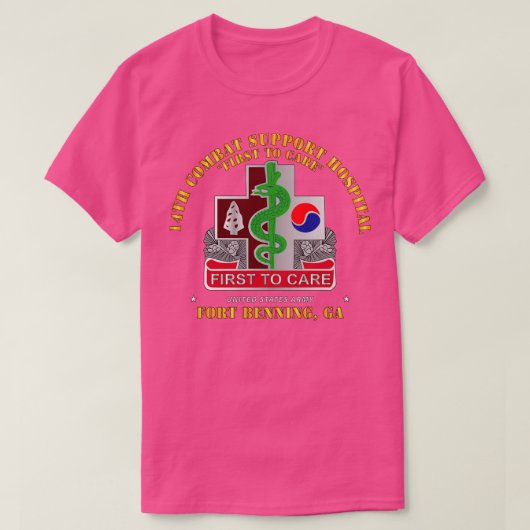 14e Combat Support Hospital Ft Benning GA T-shirt (Design voorkant)