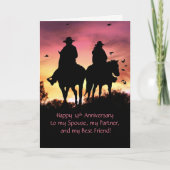 14e Cowboy en Cowgirl Jubileum Kaart (Voorkant)