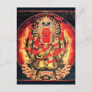 14e eeuw Boeddhist Aizen Myoo schilderen Briefkaart