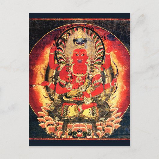 14e eeuw Boeddhist Aizen Myoo schilderen Briefkaart (Voorkant)