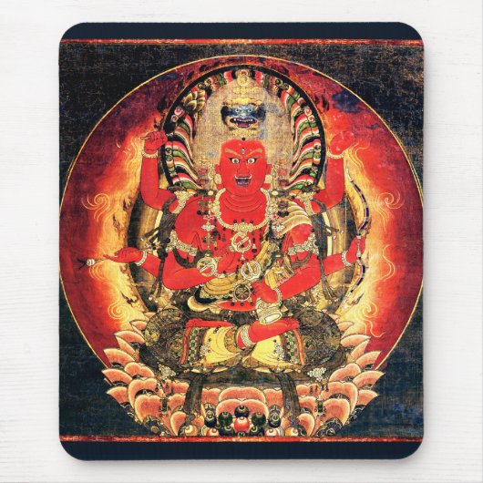 14e eeuw Boeddhist Aizen Myoo schilderen Muismat (Voorkant)