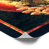 14e eeuw Boeddhist Aizen Myoo schilderen Poster (Hoek)