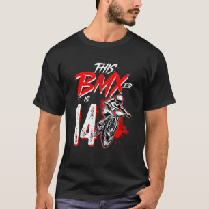 14e geboorte jongen BMX geboortedag Decoratio T-shirt