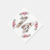 14e geboorte-meisjesbloem Foto Collage White Servet (Hoek)