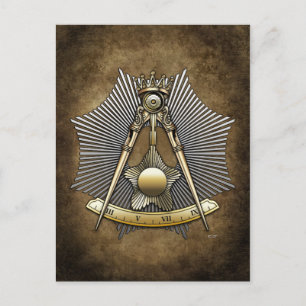 14e graad: Grand Elect Mason Briefkaart