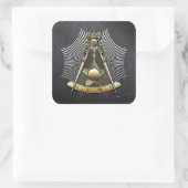 14e graad: Grand Elect Mason Vierkante Sticker (Tas)