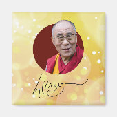 14e handtekening van de Dalai Lama Magneet (Voorkant)