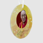 14e handtekening van de Dalai Lama Ornament (voorkant)