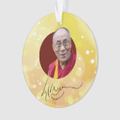 14e handtekening van de Dalai Lama Ornament (voorkant)