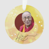 14e handtekening van de Dalai Lama Ornament (voorkant)