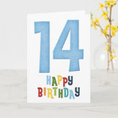 14e Happy Birthday Kaart Design 2 (Gele Bloem)