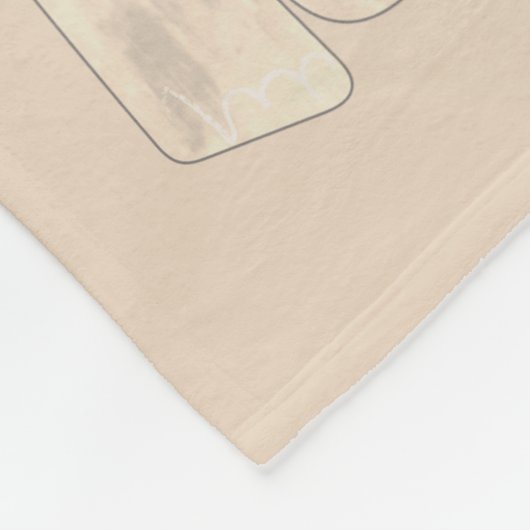 14e Ivoor bruiloft Jubileum Fleece Deken (Hoek)