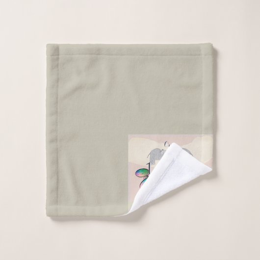 14e Ivoor bruiloft Jubileum handdoek (Wasdoekje)