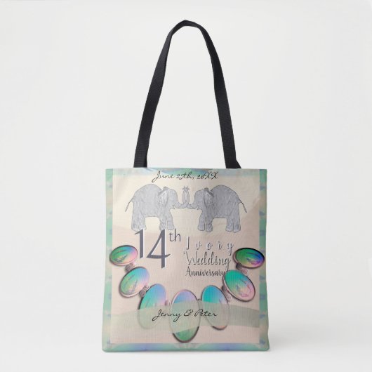 14e Ivoor Opal AnniversaryTote Tote Bag (Voorkant)