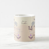 14e Ivory Wedding Jubileum Elephants & Opals Koffiemok (Center)