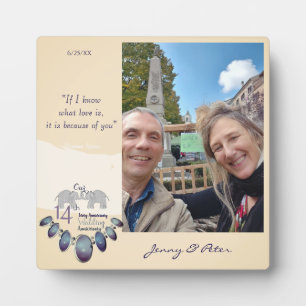 14e Ivory Wedding Jubileum Fotoplaat