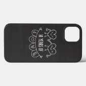 14e Jubileum Gift Chalk Hearts Case-Mate iPhone Case (Achterkant (horizontaal))