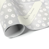 14e Jubileum van het huwelijk, Ivory Jubileum Cadeaupapier (Rol Hoek)