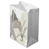 14e Jubileum van het huwelijk, Ivory Jubileum Medium Cadeauzakje (Voorkant Gekanteld)