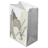 14e Jubileum van het huwelijk, Ivory Jubileum Medium Cadeauzakje (Achterkant Gekanteld)