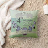 14e Jubileum voor bruiloft - Opals & Elephants Gre Kussen (Deken)