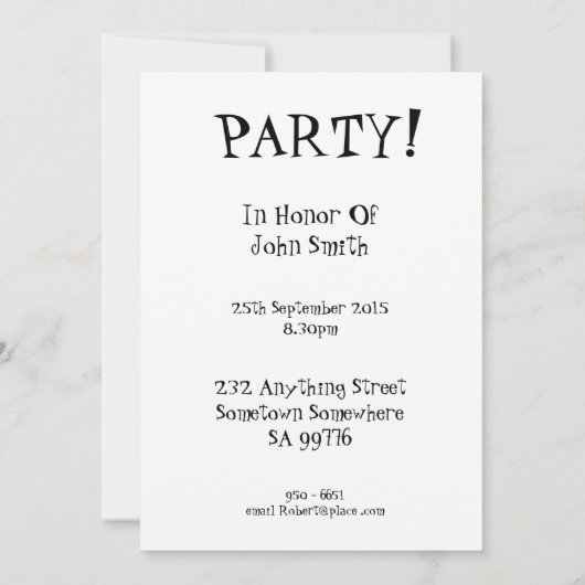 14e partijuitnodiging met vrome menigte kaart (Achterkant)