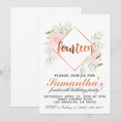 14e Roos gouden verjaardag Kaart (Voorkant / Achterkant)